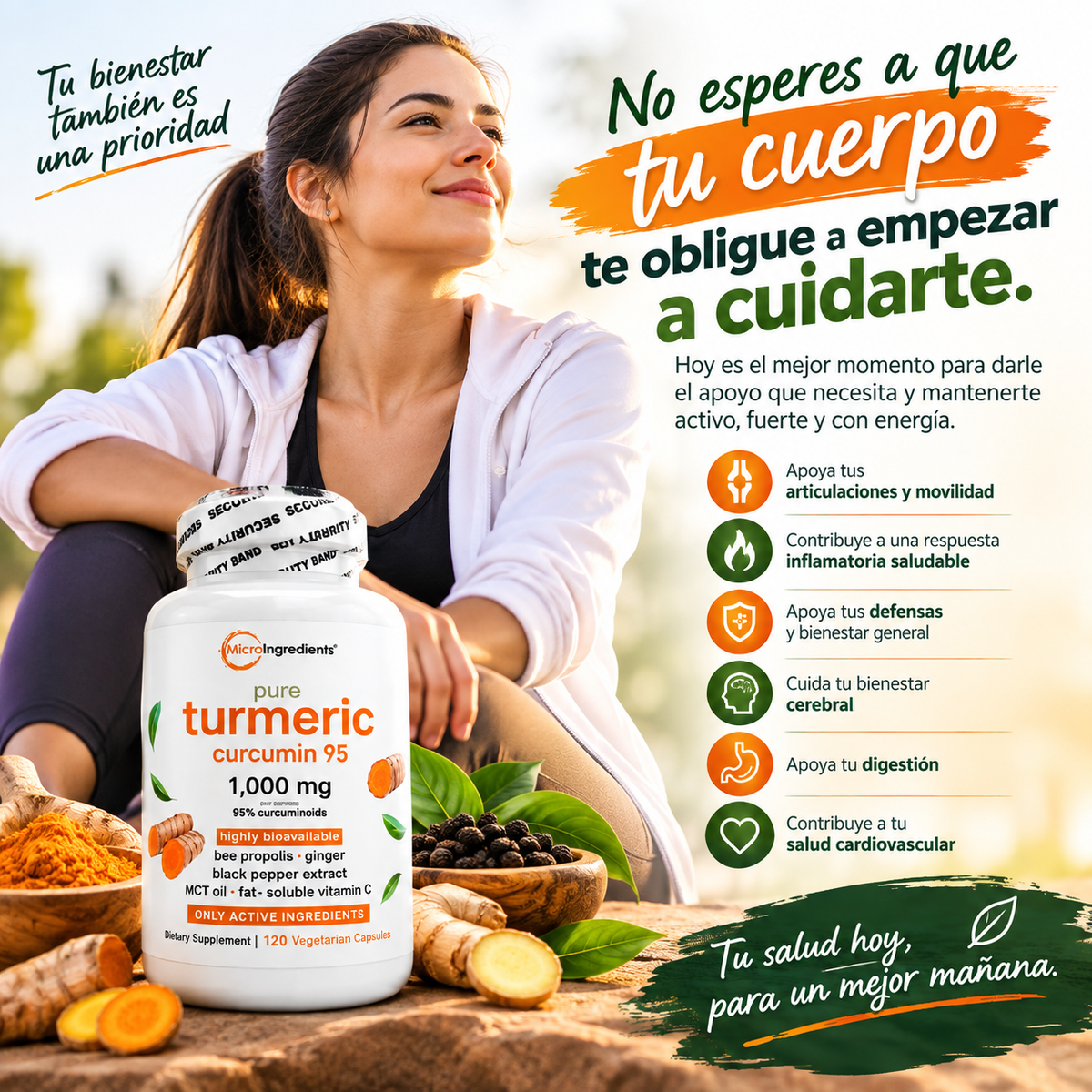 SUPLEMENTO TURMERIC CURCUMIN 95 + ENVIO GRATIS